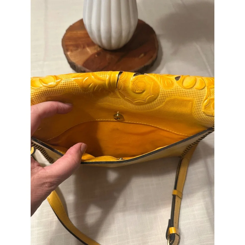 Patricia Nash 10th Anniversary Goldenrod Tooled Leather Crossbody P668353
